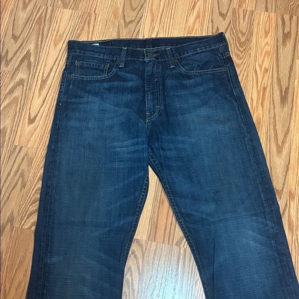 Levi’s 513 Men’s Slim Straight Cotton Blue Jeans, 34 x 30
